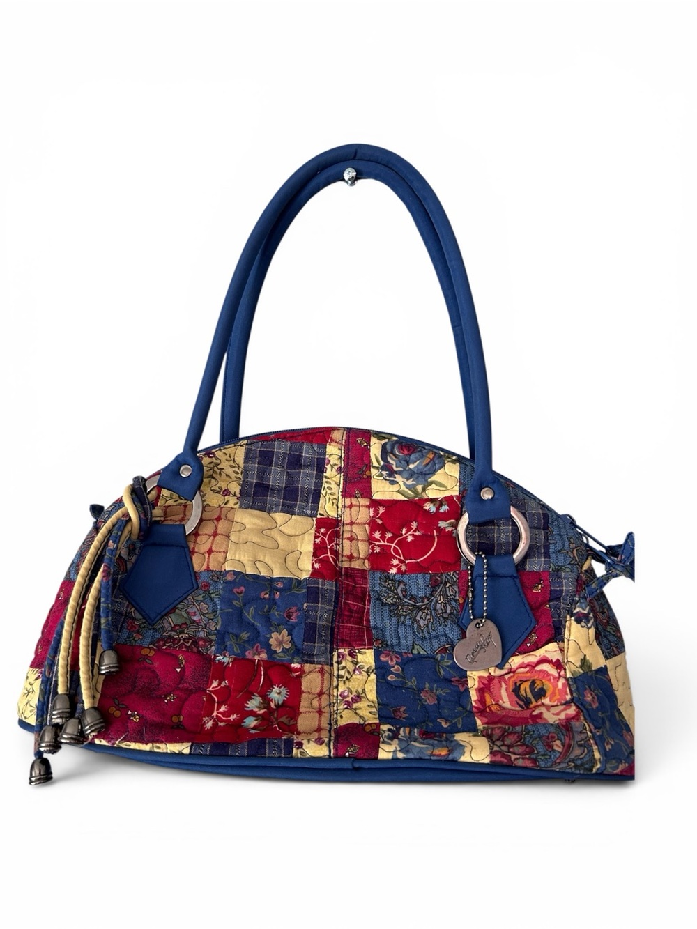 Donna Sharp Quilted Patchwork Floral Domed Purse Bag